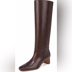 Vince Women’s Sol Knee High Brown Leather Boots Size 10 Wide Calf